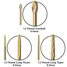 5/8 x 3/8 inch 80 grit grey grinding wheel comparable to dremel 8193 5/8 inch diameter wheel 3/8 inch thick 1/8 inch shank 1 3/4 inches long overall in length 80 grit grey aluminum. Debonding Carbide Burs 12 Fluted High Speed Ortho Technology