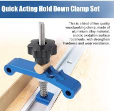 If you are an enthusiastic of diy tools, making woodworking clamps is sure one of your favourite projects. Sazoley Fast Acting Hold Down Clamp Set Aluminum Alloy T Slot T Track Clamp Diy Woodworking Tools Bar Clamps Clamps Urbytus Com
