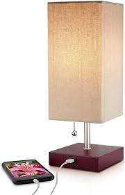 Usb bedside lamp,table lamp with 2usb charging ports&ac outlets,modern pull chain design nightstand lamps bedroom lamps,for bedr. Modern Brown Small Table Lamp W Usb Quick Charging Port Great For Led Bedside Desk Bedroom And Nightstand Lamps Or Other Table Lights Buy 2 Or More For 5 Checkout Discount Amazon Com