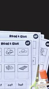 Simple english grammar for senior kindergarten classes. Cut Paste Worksheets For Short A Word Families The Measured Mom