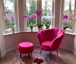 Find Great Deals For Hot Bright Pink Matte Velvet Scalloped Cocktail Occasional Bedroom Chair Shop With Conf Pink Chairs Living Room Home Decor House Interior