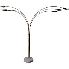 Suits e27 max 60w globe (not included). Vintage Floor Lamp Arc 6 Arm Brass Marble Design Market