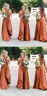 Halter Burnt Orange Custom Cheap Long Bridesmaid Dresses Online Wg357 Orange Bridesmaid Dresses Backless Bridesmaid Dress Cheap Long Bridesmaid Dresses