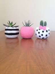 Black And White Striped Flower Pots Girls Desk Accessories Small Pink Vase For Women Black And White Striped Decor Polka Dot Planter Pin Cute Desk Accessories Cute Desk Decor Cute Desk