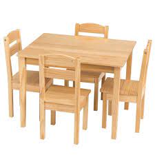 Maybe you would like to learn more about one of these? Kids 5 Piece Play Room Table And Chair Set Wooden Activity Kids Table Sets 4 Chairs Kids Rectangle Tabl Kids Wooden Table Toddler Table Wooden Table And Chairs