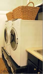 It's very important to wash your lights and darks separately, as darker dyes can ruin lighter fabrics. Baskets For The Top Of The Washer And Dryer Laundry Room Update Laundry Room Washer And Dryer Pedestal