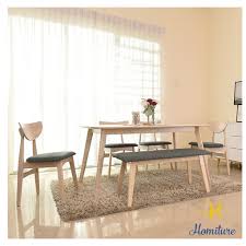 Maybe you would like to learn more about one of these? Simple Design Dining Set 1 4 Bench Solid Wood With Cushion Seat Furniture Home Office Set Meja Makan Shopee Malaysia