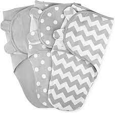 Amazon Com Swaddle Blanket Baby Girl Boy Easy Adjustable 3 Pack Infant Sleep Sack Wrap Newborn Babies By Comfy Cubs Small 0 3 Month Gray Home Kitchen
