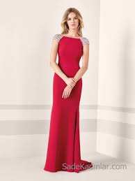 Pronovias 2020 Abiye Elbise Modelleri Kirmizi Uzun Kisa Kollu Omuzlari Tas Islemeli Detayli The Dress Aksamustu Giysileri Resmi Elbise