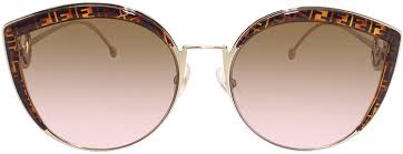Amazon Com Fendi Butterfly Sunglasses Ff0290s Vh8m2 Gold Brown 58mm 290 Clothing Shoes Jewelry