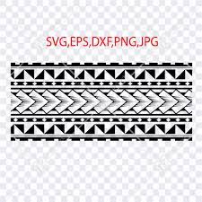 Polynesian Band Tattoo Stencil Samoan Border Tribal Maori Etsy Band Tattoo Tattoo Stencils Tribal Band Tattoo