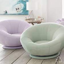 Chenille Washed Pool Groovy Swivel Chair Vozeli Com
