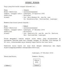 Contoh Surat Kuasa Pengambilan Barang Surat Surat Kuasa Tanggal