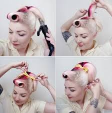 Rockabilly Frisur Mit Pferdeschwanz Und Retro Pony Wirbel Und Locken Anleitung Rockabilly Frisur Haare Hochstecken 50er Jahre Frisur