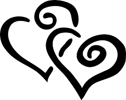Wedding Hearts Design Swirl Black Love Wedding Val Wedding Hearts Design Swirl Black Love Wedding Heart Clip Art Clip Art Clipart Black And White