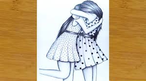 Feel free to explore, study and enjoy paintings with paintingvalley.com Easy Way To Draw A Girl With Bestfriend Step By Step Pencil Sketch Friendship Day Drawing Youtube