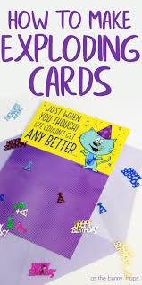 Flick the top card with your thumb. How To Make Exploding Cards As The Bunny Hops