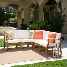 Mistana Antonia Patio Sectional With Cushions Reviews Wayfair Patio Sectional Circular Patio Patio