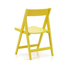 Spare Yellow Folding Chair In Dining Chairs Crate And Barrel Muebles Casas Casitas
