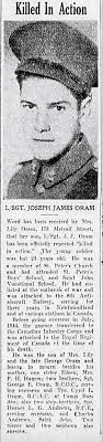 Oram, Joseph James Lance Sergeant G/10125 Royal Regiment of Canada