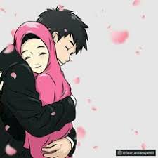 30 sketsa anime mudah di gambar cewek cowok couple. Muslim Spouses