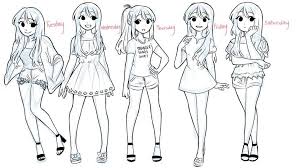 Emirichu On Instagram Here S My Outfit Lineup For Vidcon2018 Are Any Of You Going I Wanted To Color Cartoon Art Styles Anime Drawing Styles Cute Art