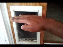 The petsafe sliding glass pet door is lined with weather stripping, and it has a magnetic flap closure. Make A Doggie Door Youtube