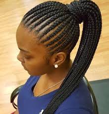 2017 Ghana Weaving Hairstyles Hot Styles For African Women Feed In Braids Ponytail African Braids Hairstyles Cornrow Hairstyles