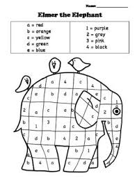 Use This Worksheet In Correlation With Reading Any Elmer The Elephant Book Students Can Practice Number Recognition Elmer The Elephants Elephant Colour Elmer