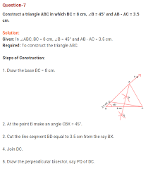 Ncert Solutions For Class 9 Maths Chapter 11 Constructions Ex 11 2 Math Solutions Triangle Abc
