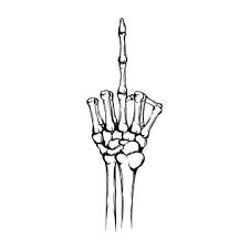 Grunge fuses elements of punk rock and heavy metal, but without punk's structure and speed. Hand Of The Skeleton With Raised Up Middle Finger Rude Gesture Fuck You Symbol Hand Drawn Human Hand With Bones Isolated On White Background Vintage Grunge Technique Stock Vector Adobe Stock