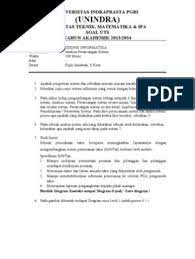 Maybe you would like to learn more about one of these? Soal Uts Analisa Perancangan Sistem