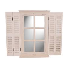 Esschert Spiegel Holz Wandspiegel Spiegelfenster Klappladen Fenster Landhaus Esschert Design Wd35