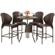 Patio Bistro Set 5pc Wicker Outdoor Modern Garden Furniture Round Bar Table Unbranded In 2020 Bistro Table Set Patio Furniture Sets Wicker Patio Furniture