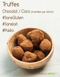 Truffes Au Chocolat Et Lait De Coco Sans Gluten Sans Lait Paleo Et Vegan Recette Truffes Au Chocolat Recette Truffe Chocolat Truffe Recette