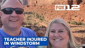 Seaside teacher suffers spinal injury when tree falls