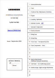 Liebherr Er900 Er902 Er912 Er922 Er932 Er942 Excavator Service Manual Excavator Hydraulic Systems Manual
