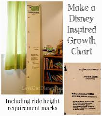 Disney Growth Chart With Ride Height Markers Disney Diy