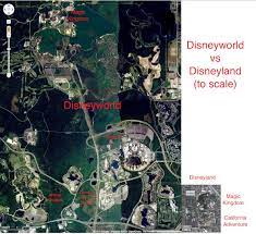 Disney World Vs Disneyland To Scale Disneyland Vs Disneyworld Disney World Florida Disney Vacation Planning