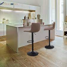 Maybe you would like to learn more about one of these? Buy Maison Swivel Bar Stools Set Of 2 For Kitchen Counter Adjustable Counter Height Bar Chairs With Back Tall Barstools Faux Leather Kitchen Island Stools 300lbs Bear Capacity Brown Online In Vietnam