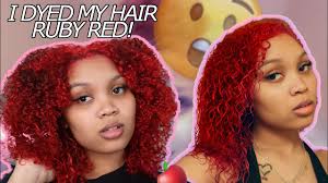 DYING MY NATURALLY CURLY HAIR RUBY RED!!