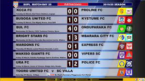 Get up to date results from the ugandan premier league for the 2020/21 football season. Startimes Uganda Premier League On Twitter Supl 2019 20 Full Time Scores Table Standings Top Scorers One More Match Tomorrow To Conclude Match Day 25 Officialfufa Sanyukatv Cephastendereza Pilsnerlagerug Https T Co Hqcepe8w5o
