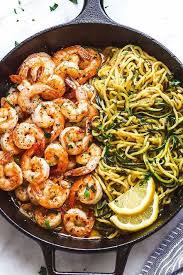 Lemon Garlic Butter Shrimp Recipe With Zucchini Noodles Recipe Shrimp Recipe Recettes De Cuisine Repas Nourriture