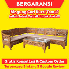 Kursi tamu mewah brunello ukiran jepara. Kursi Tamu Sudut Kayu Jati Ukir Cantika Asli Mebel Jepara Shopee Indonesia