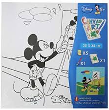 Mickey Mouse Ausmalbilder Auf Leinwand Motiv Wahlbar Keilrahmen Inkl Farbe Und Pinsel Farbe Rot Amazon De Spielzeug