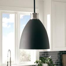 By lnc (69) $ 67 83. Sea Gull Lighting Varus 10 5 In W 1 Light Matte Black Metal Modern Industrial Pendant With Brushed Nickel Accent And White Inner Shade 6519901 962 The Home Depot