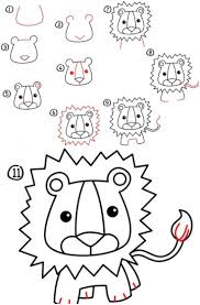 Lowe Zeichnen Mit Gezackter Mahne Zeichnen Lernen Kinder Zeichnen Zeichnen Lernen Fur Kinder