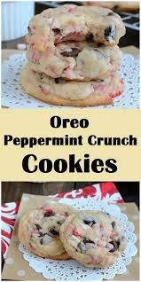 Oreo Peppermint Crunch Cookies Cookies Recipes Christmas Holiday Baking Christmas Food