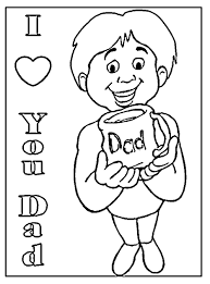 World's best dad coloring page: I Love You Dad Coloring Page Coloring Page Book For Kids