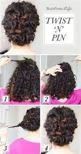 Pin Your Hair Back Into A Deceptively Easy Updo 19 Naturally Curly Hairstyles For When You Re Alre Hair Styles Curly Hair Styles Naturally Curly Hair Styles
